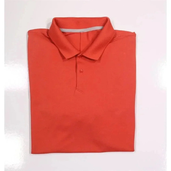 Lululemon Tech Pique Vermillion Salmon Performance Golf Polo Shirt~ Small - Picture 6 of 12